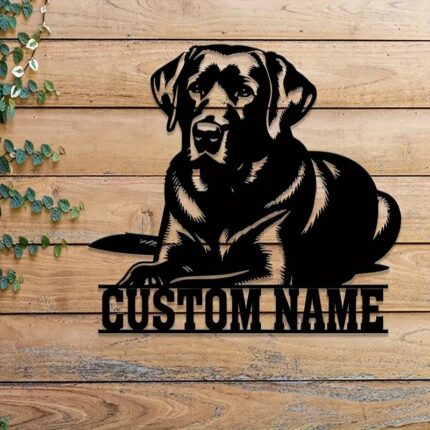 Custom Metal Labrador Retriever Wall Art - Personalized Dog Gift