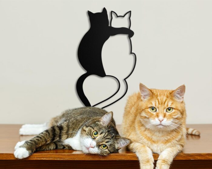 Cut cat metal wall decoration - Image 2