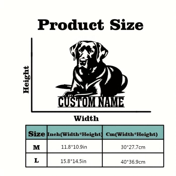 Custom Metal Labrador Retriever Wall Art - Personalized Dog Gift - Image 3