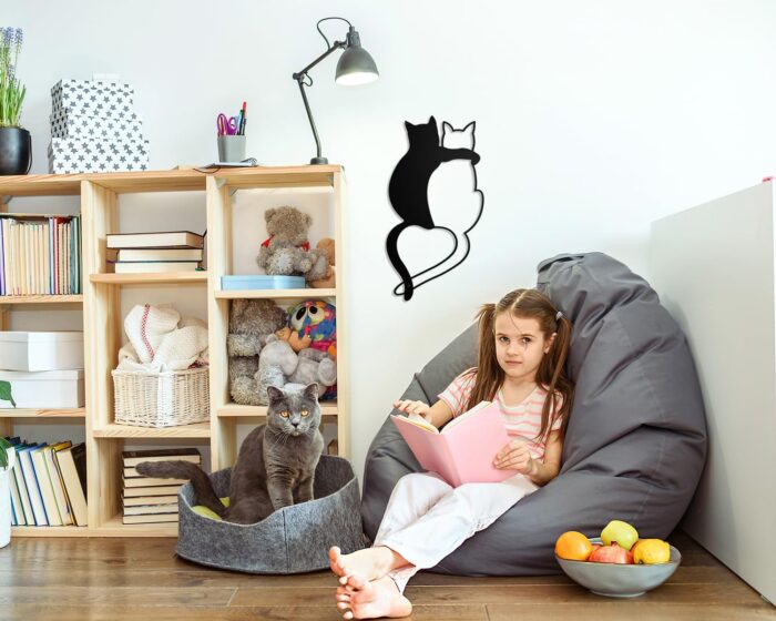 Cut cat metal wall decoration - Image 1