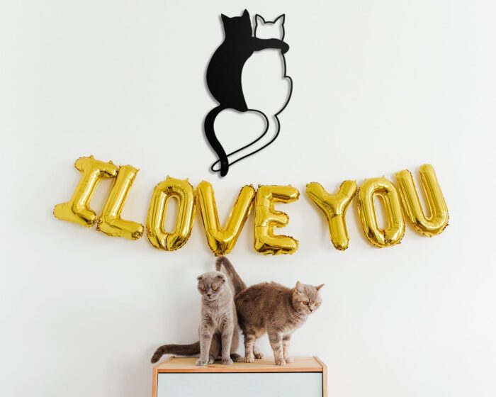 Cut cat metal wall decoration - Image 3