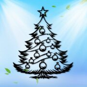 Christmas Tree Metal Wall Art - Image 2