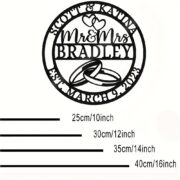 Custom "Mr. & Mrs." Metal Sign - Image 2