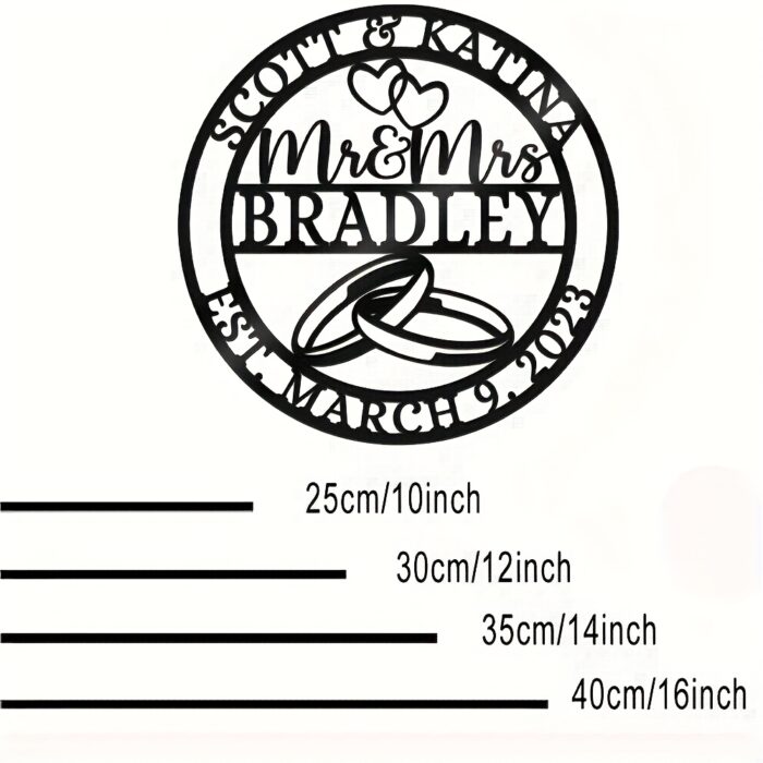 Custom "Mr. & Mrs." Metal Sign - Image 2