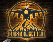 Custom Fighter Jet Pilot Metal Wall Art LED Light - Image 6