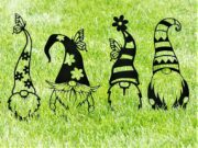 Garden Gnome Stakes for outside Yard