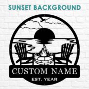 Custom Beach Campfire Sign Metal Decoration - Image 3