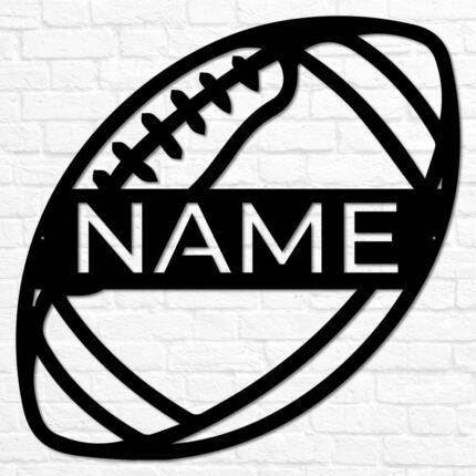 Personalized USA Football Metal Wall Art