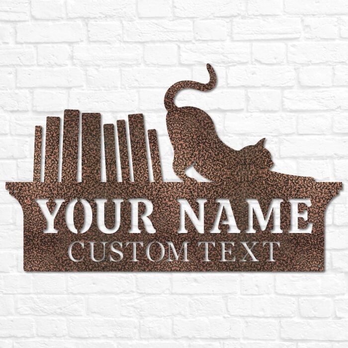 Custom Library Sign Bookshelf Iron Wall Art Decoration - Image 3