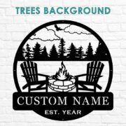 Custom Beach Campfire Sign Metal Decoration - Image 5