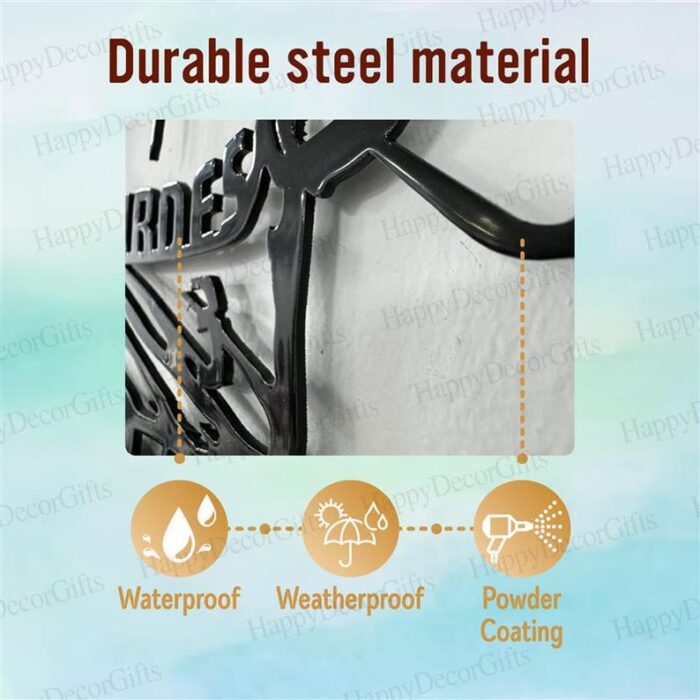 Personalized Garden Metal Name Sign With Stake - Image 4
