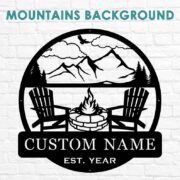 Custom Beach Campfire Sign Metal Decoration - Image 6