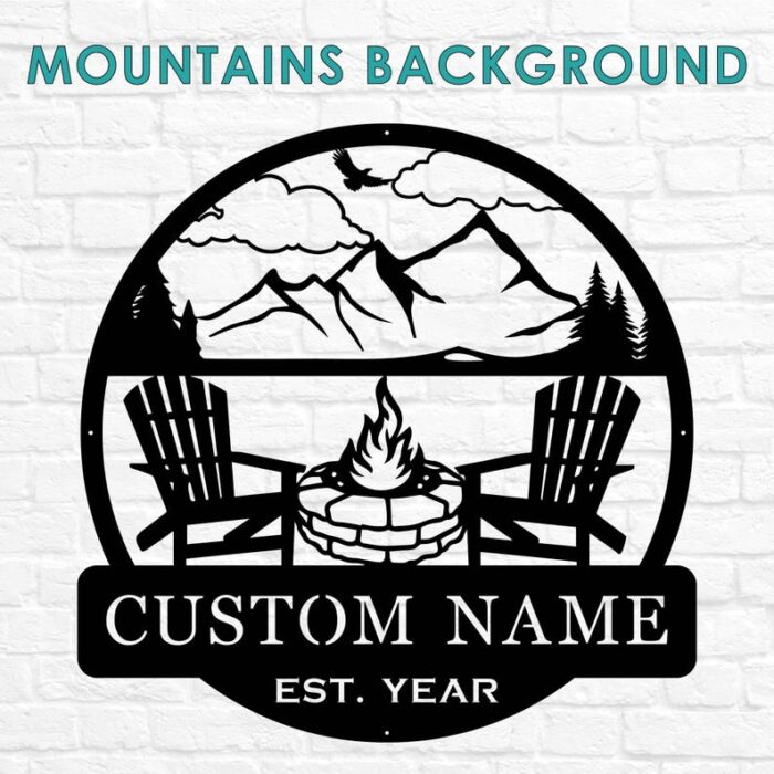 Custom Beach Campfire Sign Metal Decoration - Image 6