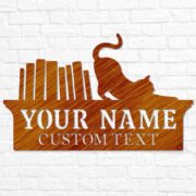 Custom Library Sign Bookshelf Iron Wall Art Decoration - Image 5