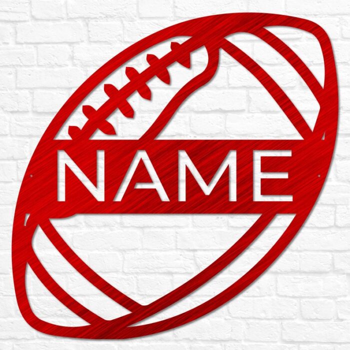 Personalized USA Football Metal Wall Art - Image 4