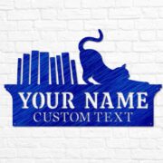 Custom Library Sign Bookshelf Iron Wall Art Decoration - Image 4