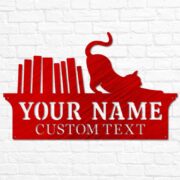 Custom Library Sign Bookshelf Iron Wall Art Decoration - Image 6