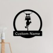 Custom cat wall art, metal wall sign black cat decor for cat owners - Image 2