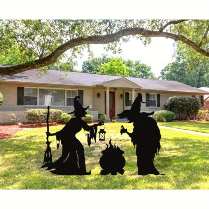 Black metal sign set for hallowen outdoor decor,Yard decoration