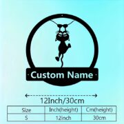 Custom cat wall art, metal wall sign black cat decor for cat owners - Image 3