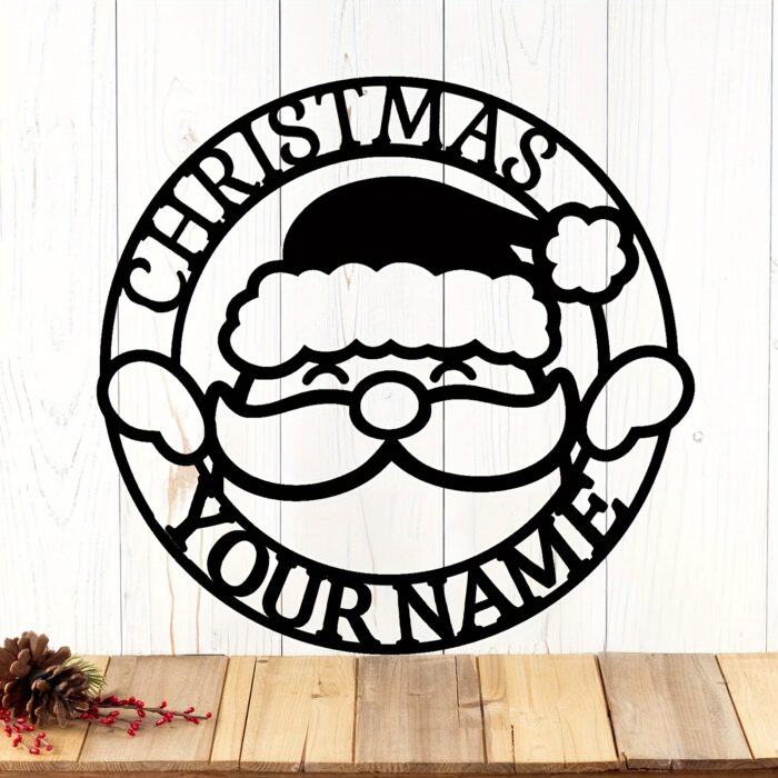 Custom Christmas Santa Claus Design Matel Wall Art Wall Decor - Image 2