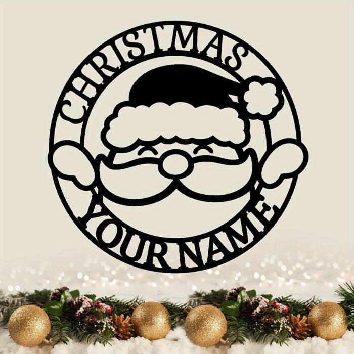 Custom Christmas Santa Claus Design Matel Wall Art Wall Decor - Image 3