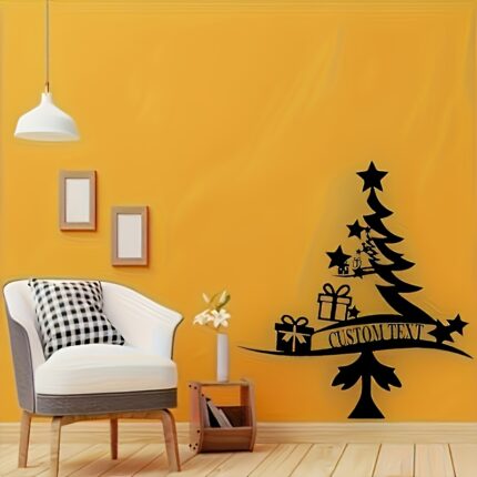 Christmas Tree Metal Wall Art Home Decoration