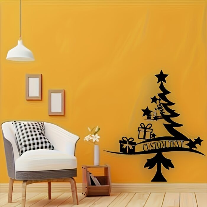 Christmas Tree Metal Wall Art Home Decoration - Image 1