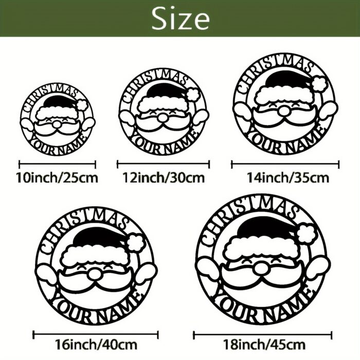 Custom Christmas Santa Claus Design Matel Wall Art Wall Decor - Image 6