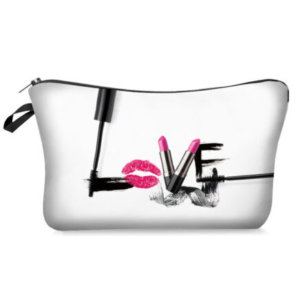 Custom Small Waterproof Polyester Cosmetic Bag Fashion Zipper Makeup Pouch for Travel & Daily Use