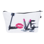 Custom Small Waterproof Polyester Cosmetic Bag Fashion Zipper Makeup Pouch for Travel & Daily Use - Image 2