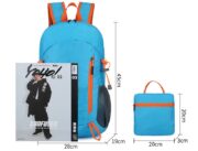 Wholesale Lightweight Polyester Daypack Custom Logo Waterproof Foldable Shopping Backpack Bag Polyester - Image 5