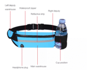 Outdoor Sports Pocket Running Jogging Waist Bag Waterproof Phone Waist Belt Pack Travel Bag - Image 5